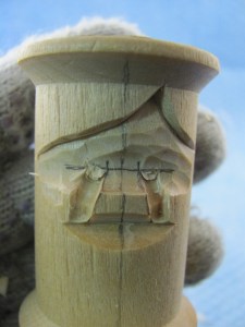 Use an 8mm #11 gouge to define the width of the nose. I like to draw lines before I use the gouge to make sure the nose will be symmetrical. Pencil lines are easily adjusted.